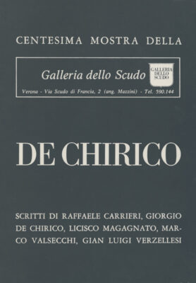 de Chirico catalogo Edizioni Galleria dello Scudo 1975