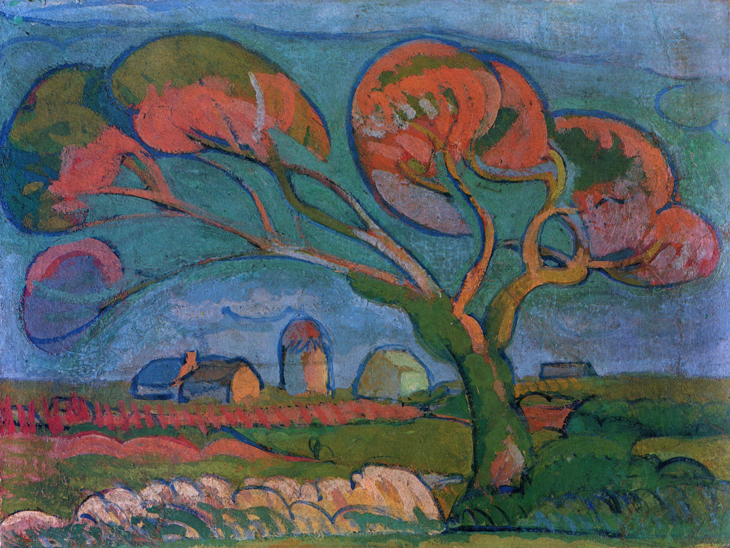 Gino Rossi Primavera in Bretagna olio su tela 27,3 x 36 cm