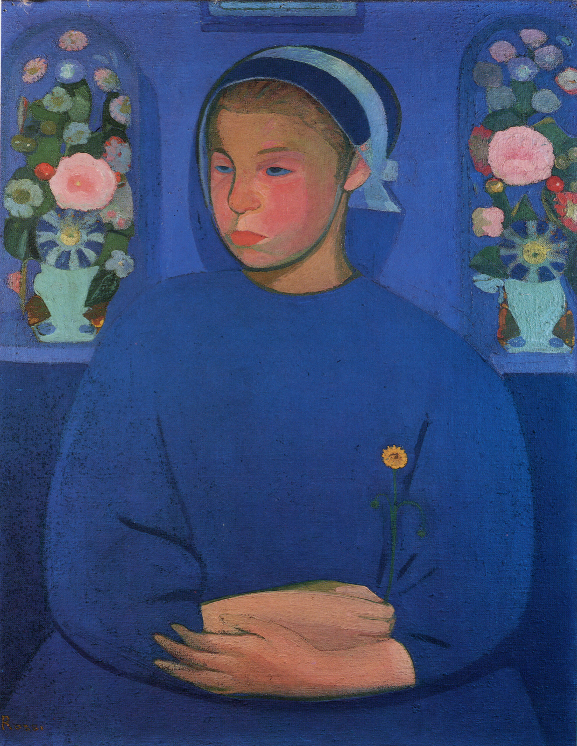 Gino Rossi La fanciulla del fiore, 1909 olio su tela 65 x 64 cm