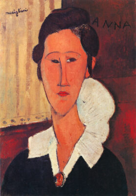 Amedeo Modigliani Signora dal collaretto (Anna Zborowska), 1917 olio su tela 55 x 35 cm