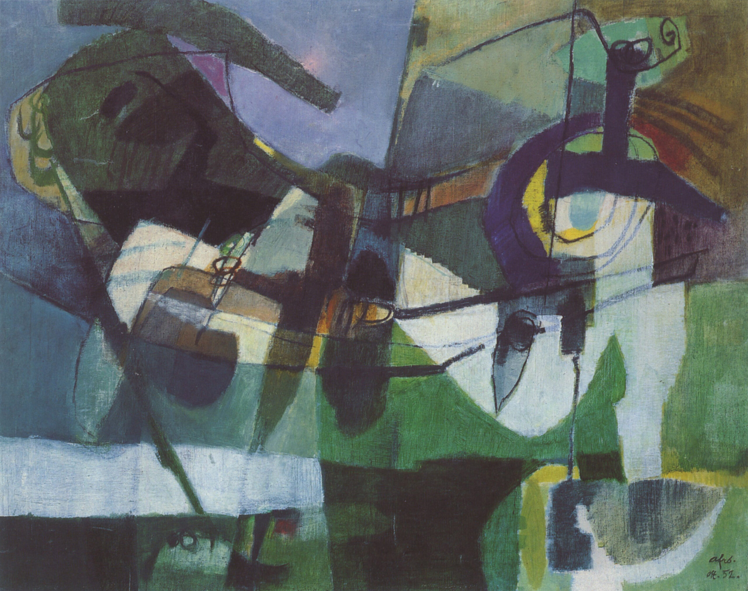 Afro Basaldella Senza titolo 1952, 1952 olio su tela 101,5 x 126 cm