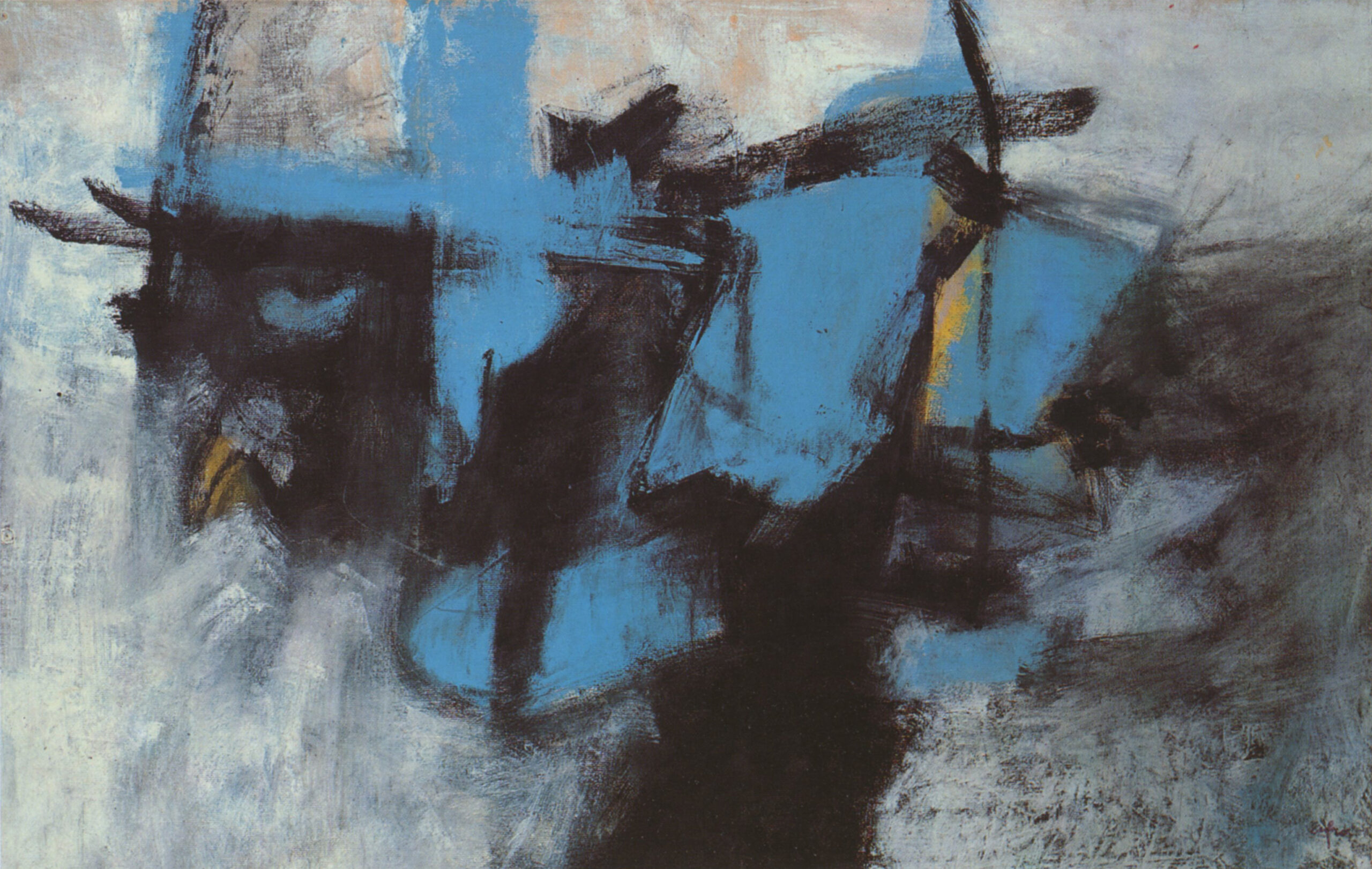 Afro Basaldella Senza titolo 1960, 1960 olio su carta intelata 88 x 137 cm