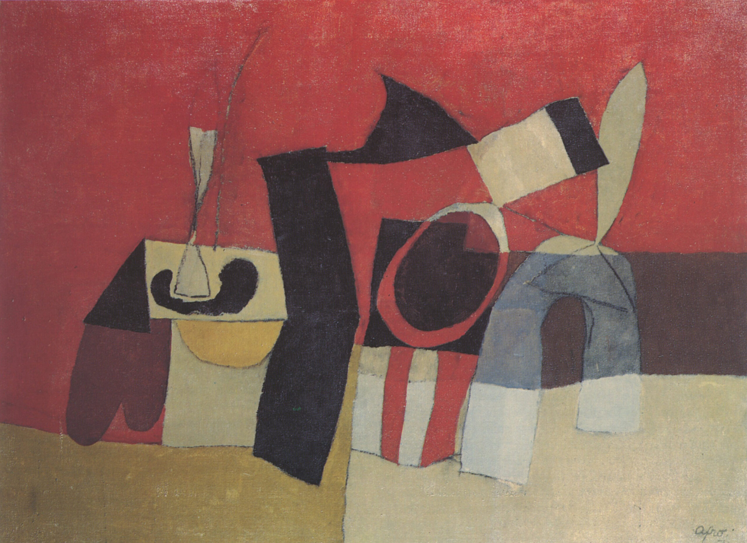 Afro Basaldella Bandiera di contrada, 1974 tecnica mista su tela 110,2 x 130,2 cm