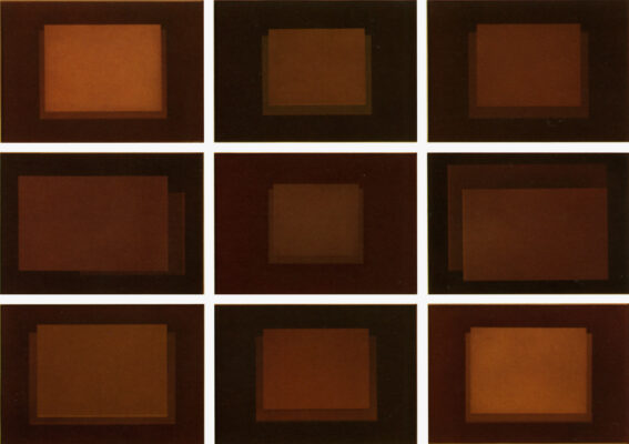 Marco Tirelli - Senza titolo, 1998 polittico, 9 elementi tempera su tavola 113 x 158 cm