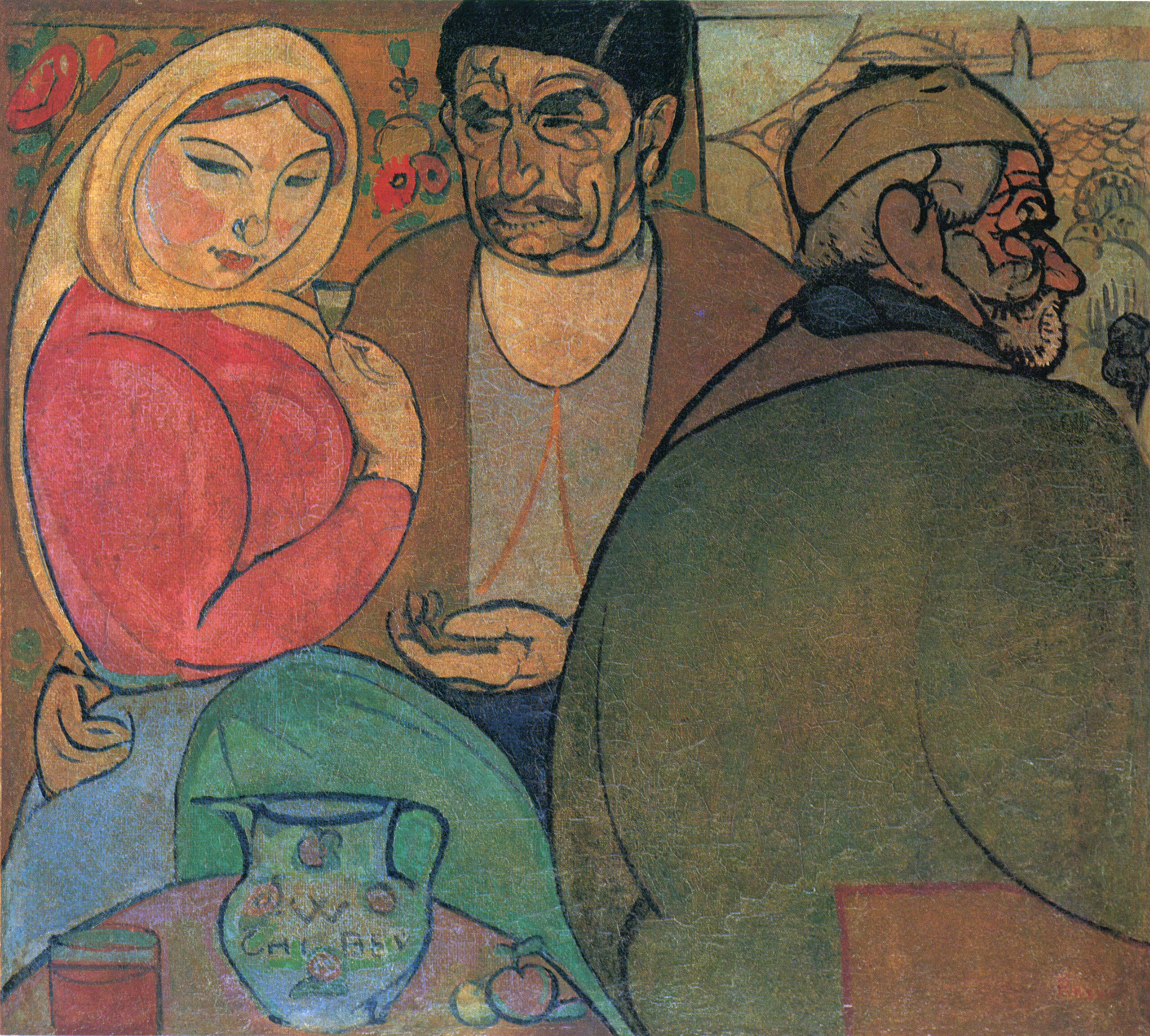 Gino Rossi La buona pesca, 1910 olio su cartone riportato su tela 64 x 72 cm