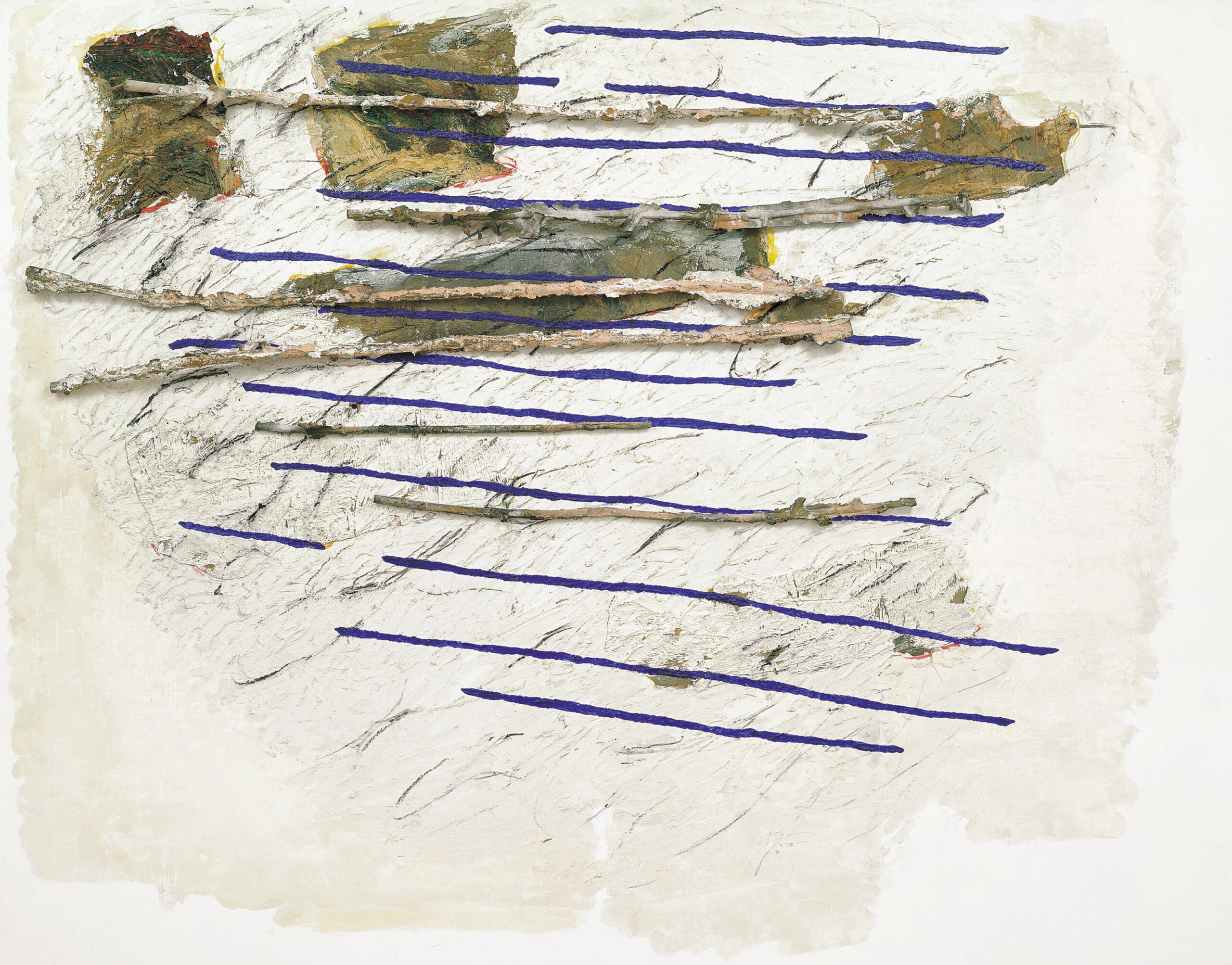 Marco Gastini Soffio, 2008 tecnica mista e bronzo su tela 170 x 220 x 13 cm