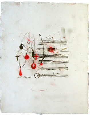 Piero Pizzi Cannella - Senza titolo, 2003 tecnica mista su carta 38 x 29 cm