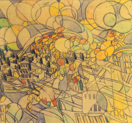 Leonardo Dudreville L'autunno, 1913 tempera su carta riportata su tela 40 x 40 cm