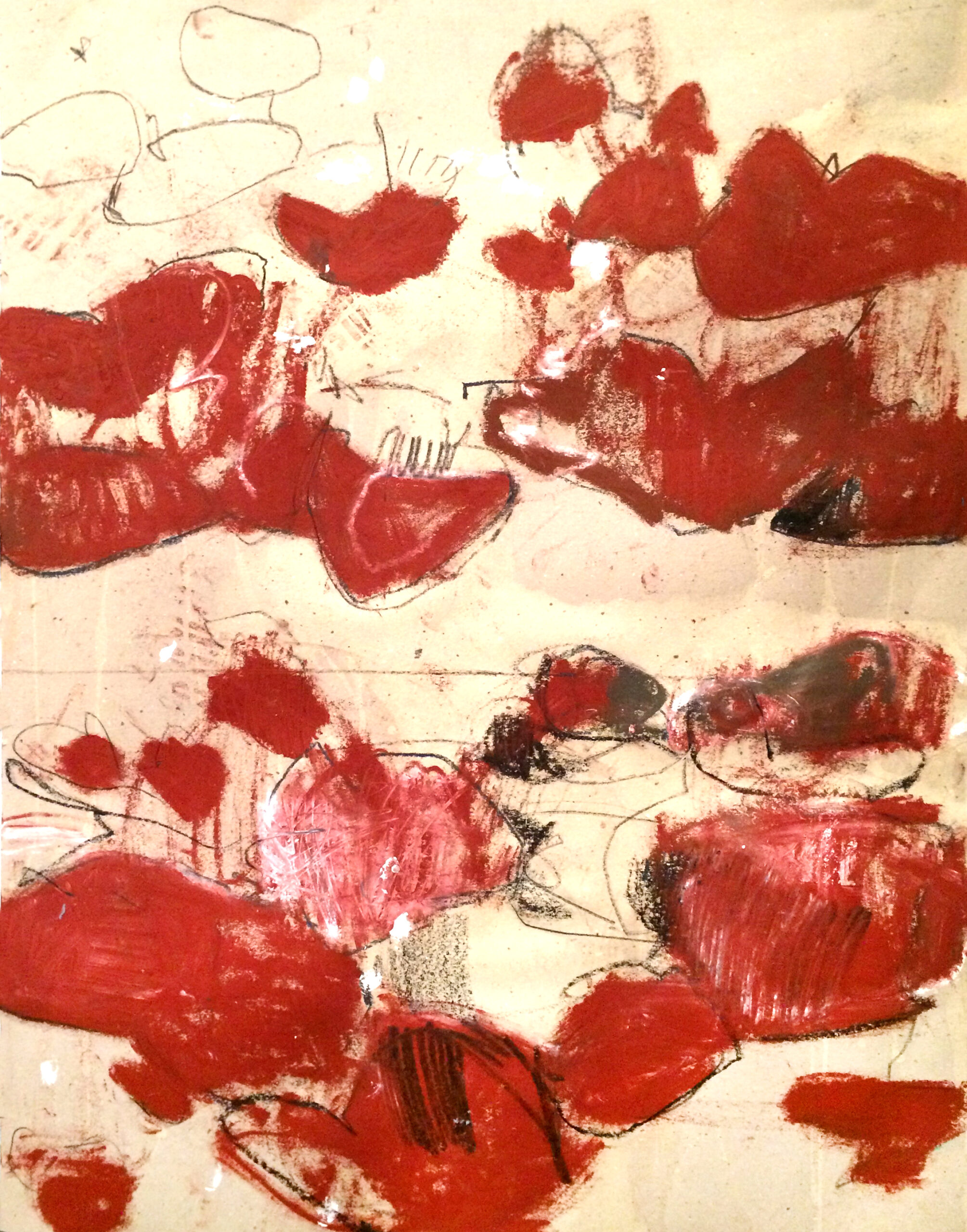 Giovanni Frangi Riserva 3, 2016 matita, pastello a olio e pigmento su carta 98 x 77 cm