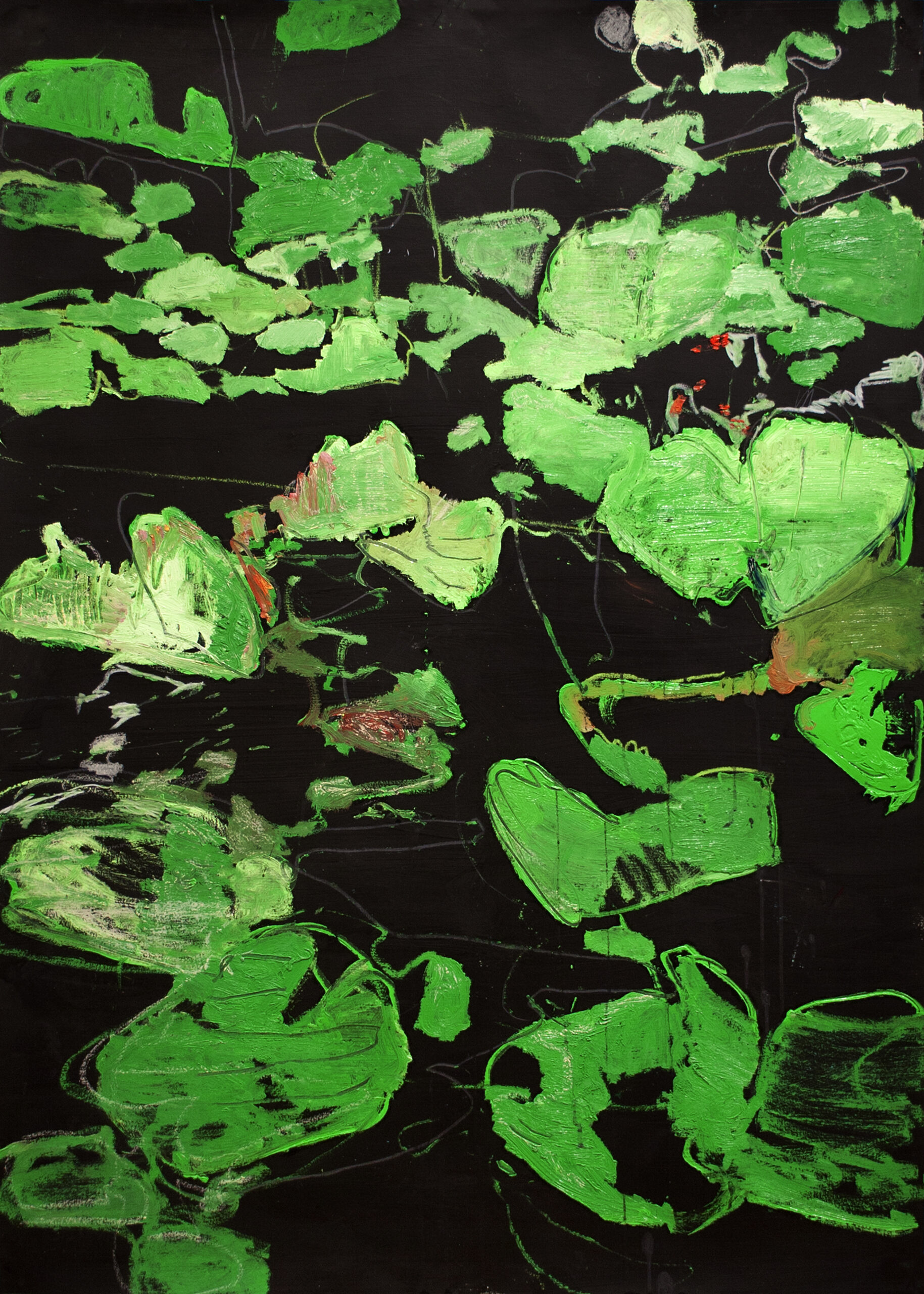 Giovanni Frangi Urpflanze, 2015 olio e pastello a olio su carta 140 x 100 cm