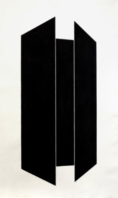 Nunzio Di Stefano - Senza titolo, 2011 carbone su carta  250 x 150,5 cm