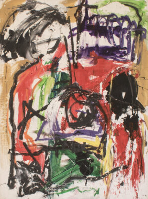 milio Vedova Compresenze ’83 - 3, 1983 tecnica mista su carta intelata 88,4 x 64,8 cm