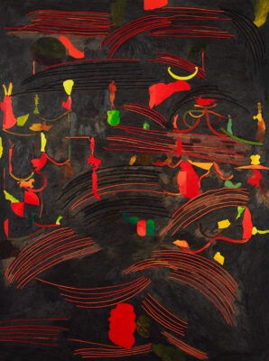Giuseppe Gallo - Cadute silenziose II, 2006 encausto, olio e acrilico su tavola 252 x 187 cm