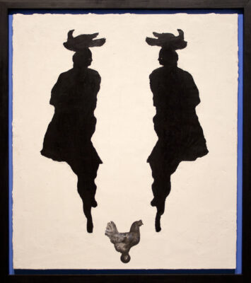 Giuseppe Gallo - Le custodi della virtù, 2014 encausto, acquarello e affresco su tavola 51,5 x 45,6 cm