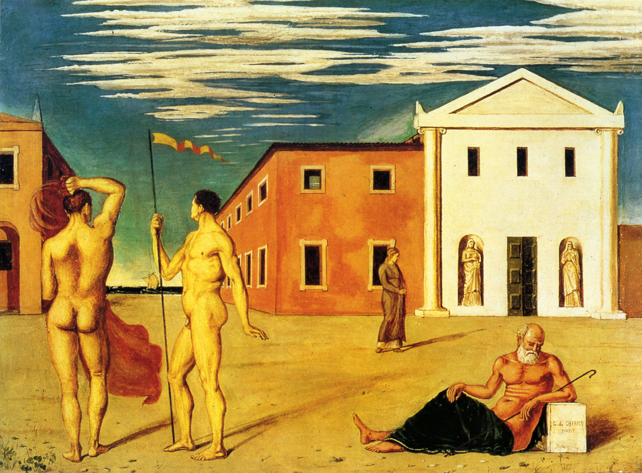 Giorgio de Chirico Il saluto degli Argonauti partenti o La partenza degli Argonauti, 1920 tempera su tela 54 x 73 cm