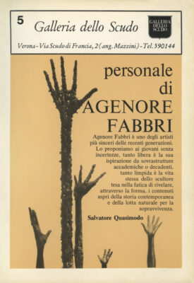 Personale di Agenore Fabbri catalogo Edizioni Galleria dello Scudo 1969
