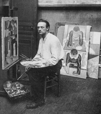 Massimo Campigli nel suo studio