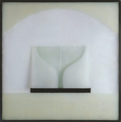 Gregorio Botta
Senza titolo, 2000
cera, carta, ferro e pigmenti su vetro
130 x 130 cm