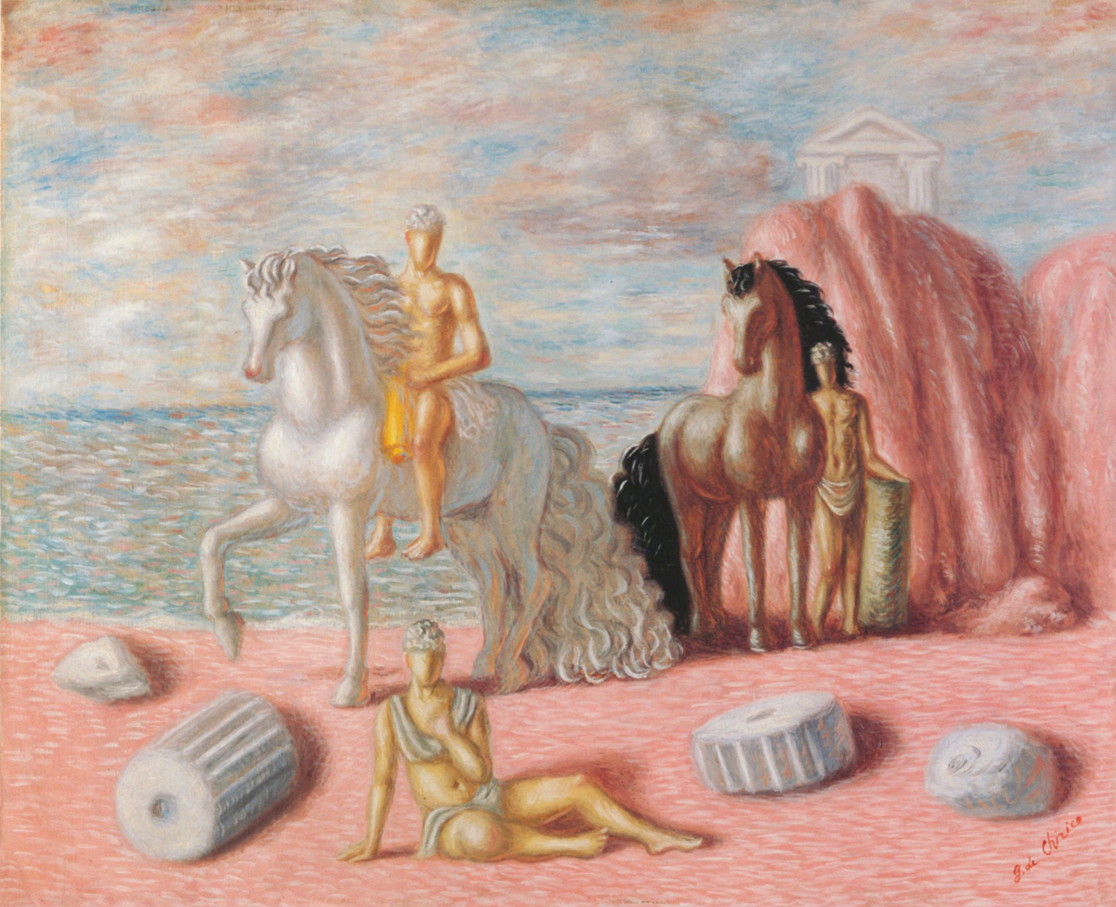 Giorgio de Chirico Guerrieri e cavalli I, 1930 c. olio su tela 81,2 x 100 cm