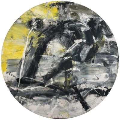 Emilio Vedova
Tondo ’85 - 3, 1985
pittura acrilica su legno
diametro 280 cm